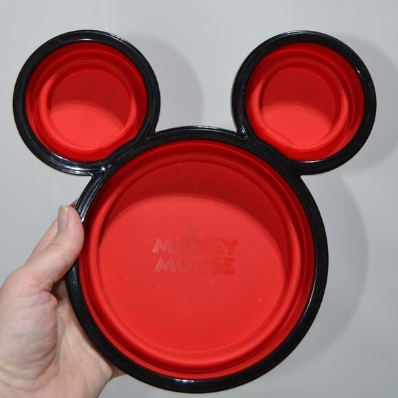 Disney Mickey Mouse Collapsable 3 Compartment Snack Container - Picture 6 of 7